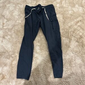 Vuori Navy Joggers with White Drawstring